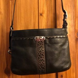 Brighton Black and Pewter Leather Purse`